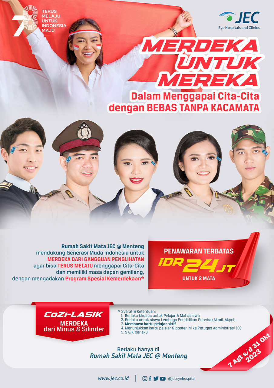 PROMO COZI LASIK MERDEKA DARI MINUS DAN SILINDER Rumah Sakit Mata JEC